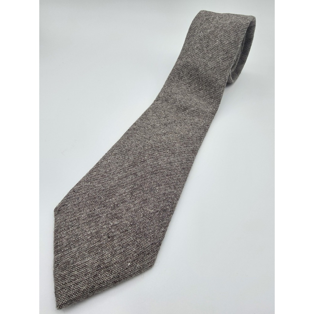 Broletto Men's Wool/Cotton Gray Necktie 58" x 3" NWOT